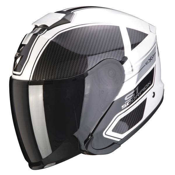 Open Face Scorpion Exo S1 Cross-Ville White Black Silver