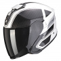 Casque Open Face Scorpion Exo S1 Cross-Ville White Black Silver