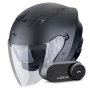 Casque Open Face Scorpion Exo Z1 Black Pearl Matt + Kit Bluetooth Lokui K30