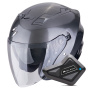 Casque Open Face Scorpion Exo Z1 Metal Grey + Kit Bluetooth BT Mini