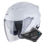 Casque Open Face Scorpion Exo Z1 Pearl White + Kit Bluetooth BT Mini