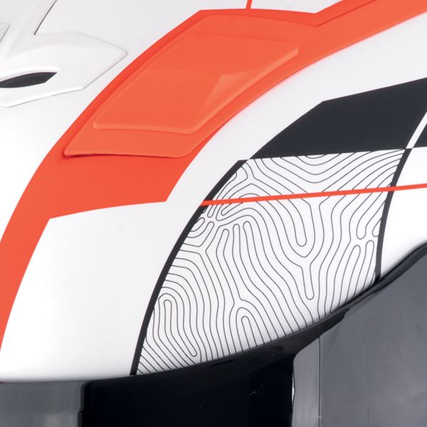 Scorpion Exo Z1 Vue Matt White Red Black + Kit bluetooth Exo-Com Link-1