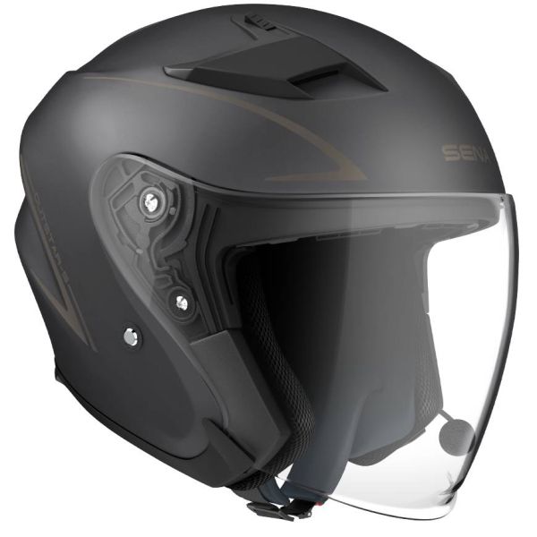 Open Face Sena Europe Outstar S Bluetooth Matte Black