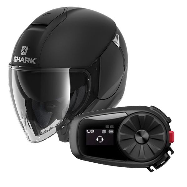 SHARK Casque moto Jet Citycruiser - Noir mat