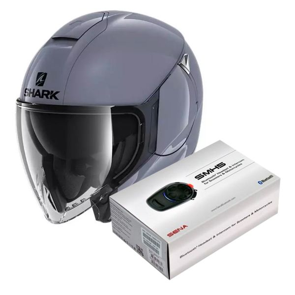 Pack Helmet + Intercom Systems : Shark Citycruiser Blank S01 + Bluetooth  Kit SMH5 Solo | iCasque.co.uk
