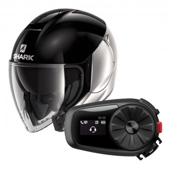 Open Face Shark Citycruiser Dual SKS + Kit Bluetooth Sena 5S Solo