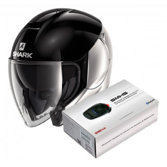 Open Face Shark Citycruiser Dual SKS + Kit Bluetooth Sena SMH5