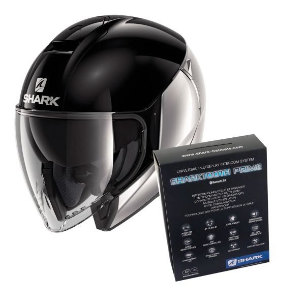 Pack Helmet + Systems Shark Citycruiser Dual Blank SKS + Kit