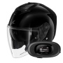 Casque Open Face Shark RS JET Blank BLK + Kit bluetooth 5R Lite Solo