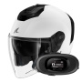 Casque Open Face Shark RS JET Blank WHU + Kit bluetooth 5R Lite Solo