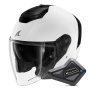 Casque Open Face Shark RS JET Blank WHU + Kit Bluetooth BT Mini