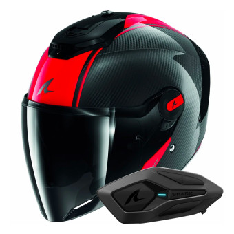 Casque Open Face Shark RS JET Carbon Blank DRD + Kit Bluetooth Sena for Shark Solo Casque Open Face Shark RS JET Carbon Blank DRD + Kit Bluetooth Sena for Shark Solo