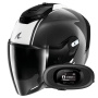 Casque Open Face Shark RS JET Carbon Blank DWK + Kit bluetooth 5R Lite Solo
