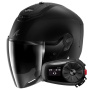 Casque Open Face Shark RS JET Carbon Dark Shadow DMA + Kit Bluetooth 5S Solo