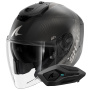 Casque Open Face Shark RS JET Carbon Speed-Tech Mat DAK + Kit Bluetooth Sena for Shark Solo