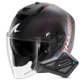 Casque Open Face Shark RS JET Carbon Speed-Tech Mat DBR + Kit Bluetooth BT Mini