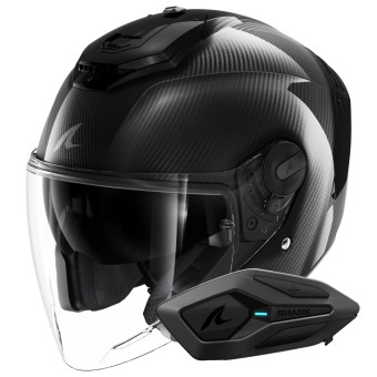 Casque Open Face Shark RS JET Full Carbon DAD + Kit Bluetooth Sena for Shark Solo Casque Open Face Shark RS JET Full Carbon DAD + Kit Bluetooth Sena for Shark Solo