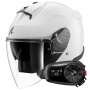 Casque Open Face Shark Skwal Jet Blank W05 + Kit Bluetooth 5S Solo