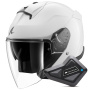 Casque Open Face Shark Skwal Jet Blank W05 + Kit Bluetooth BT Mini