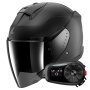 Casque Open Face Shark Skwal Jet Dark Shadow Mat KMA + Kit Bluetooth 5S Solo
