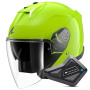 Casque Open Face Shark Skwal i3 Jet Blank G03 + Kit Bluetooth BT Mini