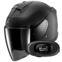 Casque Open Face Shark Skwal i3 Jet Blank Mat KMA + Kit bluetooth 5R Lite Solo