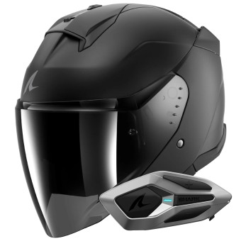Casque Open Face Shark Skwal i3 Jet Blank Mat KMA + Kit Bluetooth Sena for Mesh Solo Casque Open Face Shark Skwal i3 Jet Blank Mat KMA + Kit Bluetooth Sena for Mesh Solo