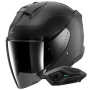 Casque Open Face Shark Skwal i3 Jet Blank Mat KMA + Kit Bluetooth Sena for Shark