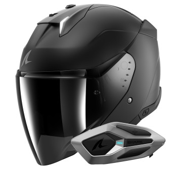 Casque Open Face Shark Skwal i3 Jet Dark Shadow Mat KMA + Kit Bluetooth Sena for Mesh Solo Casque Open Face Shark Skwal i3 Jet Dark Shadow Mat KMA + Kit Bluetooth Sena for Mesh Solo