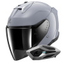 Casque Open Face Shark Skwal i3 Jet Dark Shadow S05 + Kit Bluetooth Sena for Mesh Solo