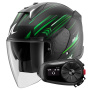 Casque Open Face Shark Skwal i3 Jet Light-Blur Mat KGW + Kit Bluetooth 5S Solo