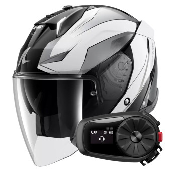 Casque Open Face Shark Skwal i3 Jet Mekarium KUW + Kit Bluetooth 5S Solo Casque Open Face Shark Skwal i3 Jet Mekarium KUW + Kit Bluetooth 5S Solo