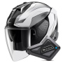 Casque Open Face Shark Skwal i3 Jet Mekarium KUW + Kit Bluetooth BT Mini Single