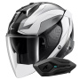 Casque Open Face Shark Skwal i3 Jet Mekarium KUW + Kit Bluetooth Sena for Shark Solo