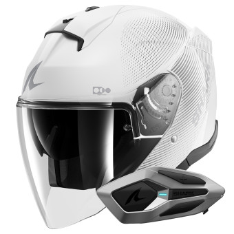 Open Face Shark Skwal i3 Jet SP Lyne WSS + Kit Bluetooth Sena for Mesh Solo