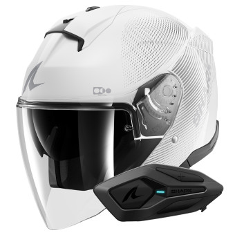 Open Face Shark Skwal i3 Jet SP Lyne WSS + Kit Bluetooth Sena for Shark Solo