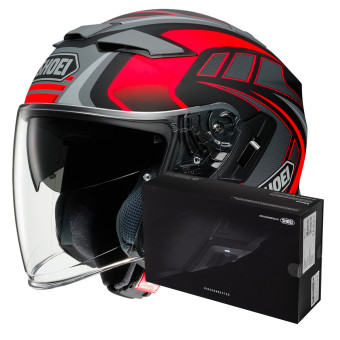 Open Face Shoei J-Cruise II Aglero TC1 + Intercom Sena SRL-Mesh