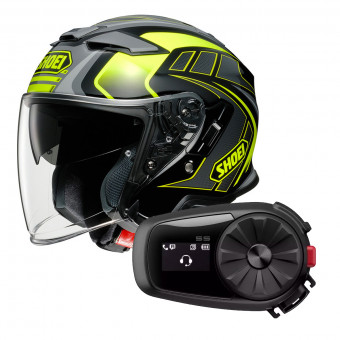 Open Face Shoei J-Cruise II Aglero TC3 + Kit Bluetooth Sena 5S Solo