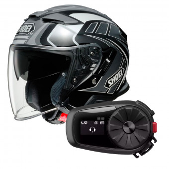 Open Face Shoei J-Cruise II Aglero TC5 + Kit Bluetooth Sena 5S Solo