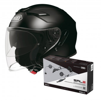 Open Face Shoei J-Cruise II Black + Intercom Sena Gt-Air 2 - J-Cruise II SRL-02