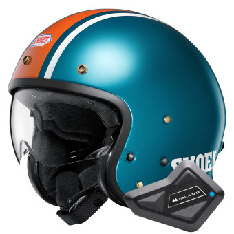 Open Face Shoei J.O2 Aventure TC-2 + Bluetooth Kit BT Mini