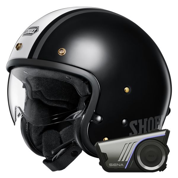 Open Face Shoei J.O2 Aventure TC-5 + Harman Kardon 60S Bluetooth Kit