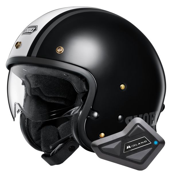 Open Face Shoei J.O2 Aventure TC-5 + Bluetooth Kit BT Mini