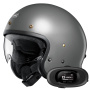 Casque Open Face Shoei J.O2 Basalt Grey + Kit bluetooth 5R Lite Solo