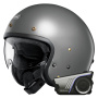 Casque Open Face Shoei J.O2 Basalt Grey + Harman Kardon 60S Bluetooth Kit