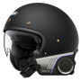 Casque Open Face Shoei J.O2 Matt Black + Harman Kardon 60S Bluetooth Kit