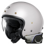 Casque Open Face Shoei J.O2 Off White + Harman Kardon 60S Bluetooth Kit