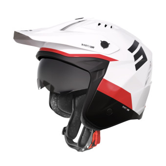 Open Face SHOT Jump Tricks White Red Glossy