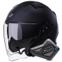 Casque Open Face Stormer Rival Black Matt + Kit Bluetooth BT Mini