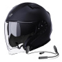 Casque Open Face Stormer Rival Black Matt + Kit Bluetooth Lokui K10